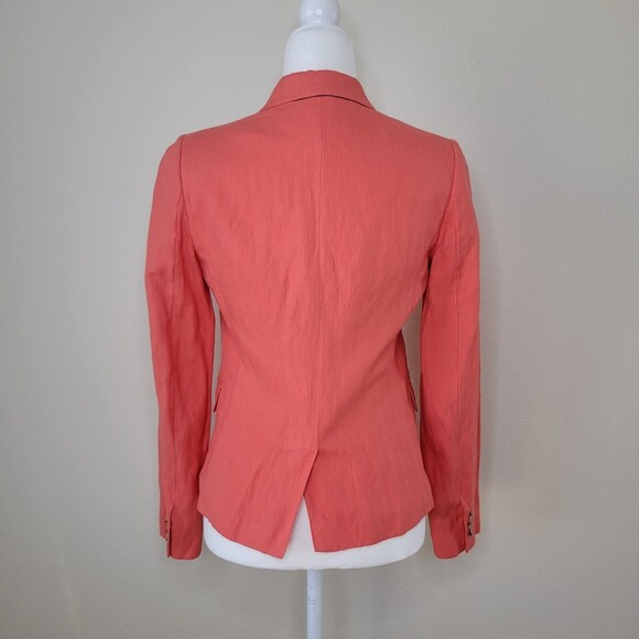 J Crew Schoolboy Structured Blazer Womens Size 2 Coral fully Lined Spring Preppy - Picture 16 of 16